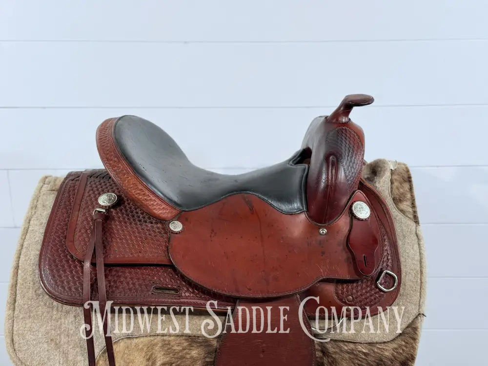 15” Tex Tan Flex Tree Western Trail Saddle 6” Gullet - Western Saddle