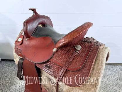 15” Tex Tan Flex Tree Western Trail Saddle 6” Gullet - Western Saddle