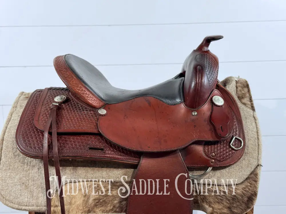 15” Tex Tan Flex Tree Western Trail Saddle 6” Gullet - Western Saddle