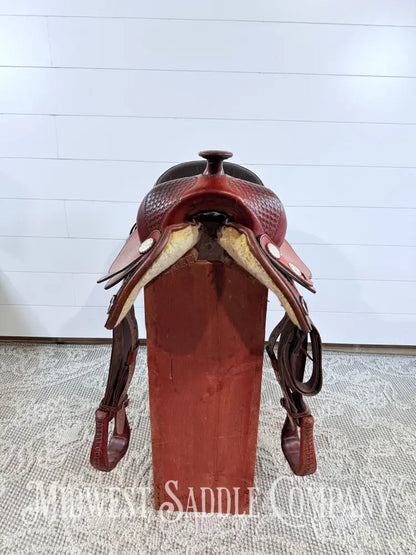 15” Tex Tan Flex Tree Western Trail Saddle 6” Gullet - Western Saddle