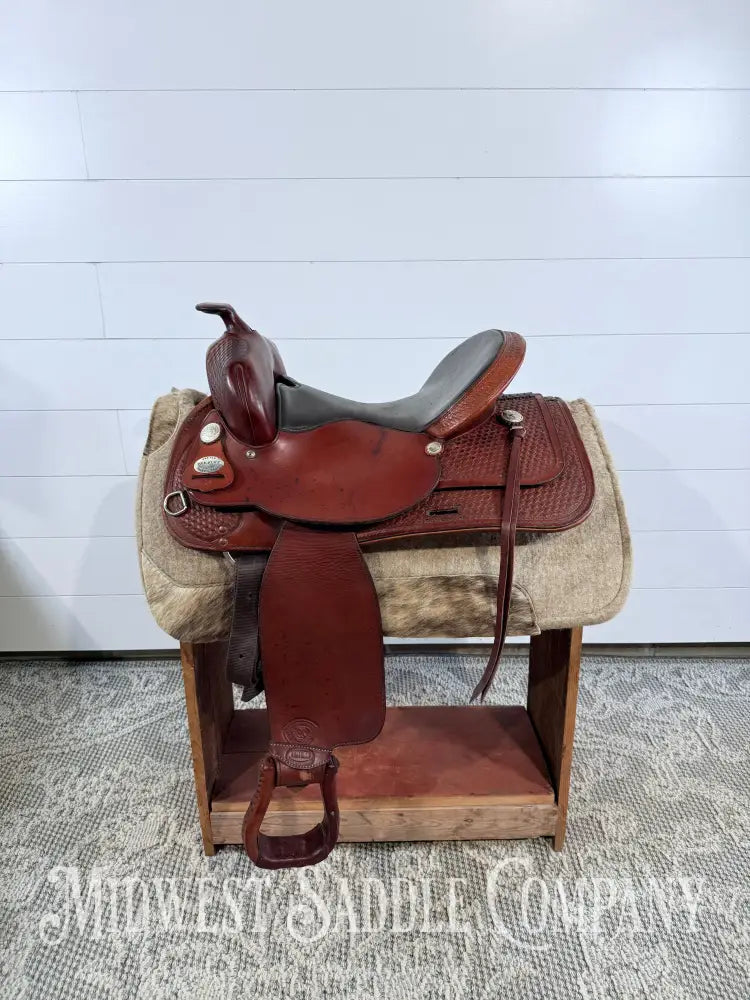 15” Tex Tan Flex Tree Western Trail Saddle 6” Gullet - Western Saddle