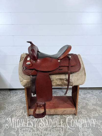 15” Tex Tan Flex Tree Western Trail Saddle 6” Gullet - Western Saddle