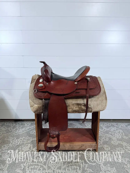 15” Tex Tan Flex Tree Western Trail Saddle 6” Gullet - Western Saddle
