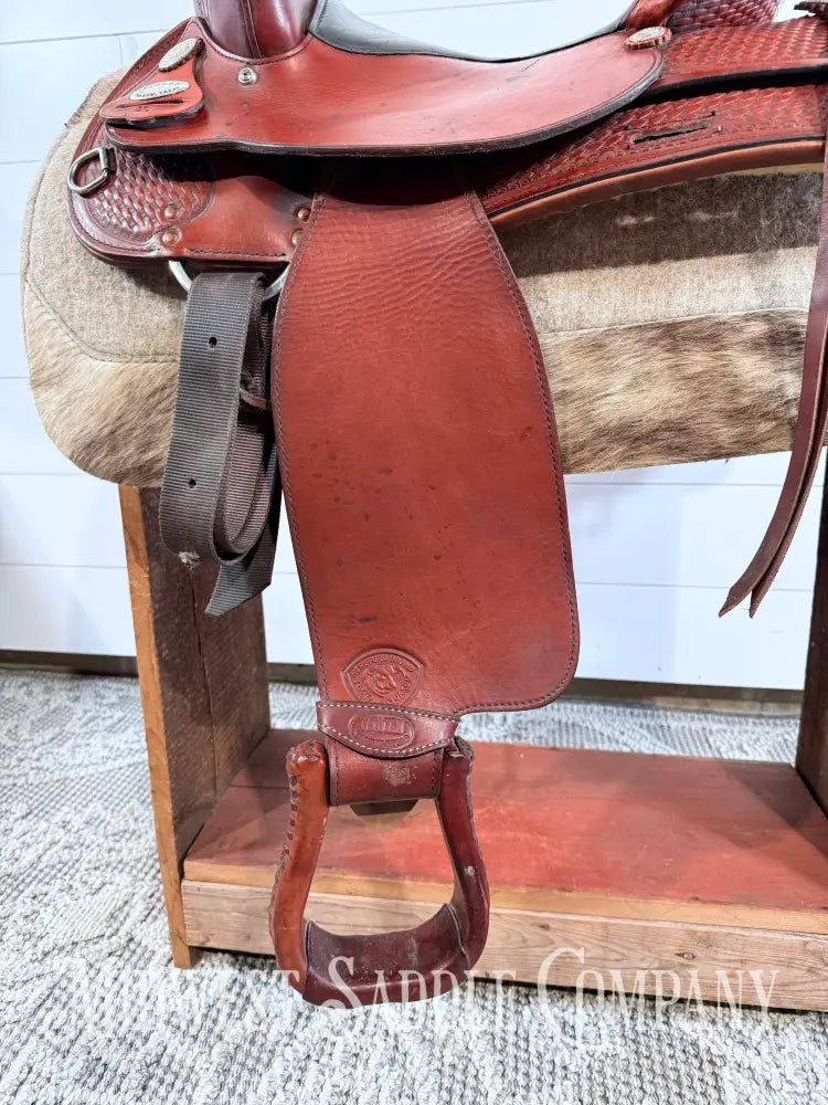 15” Tex Tan Flex Tree Western Trail Saddle 6” Gullet - Western Saddle