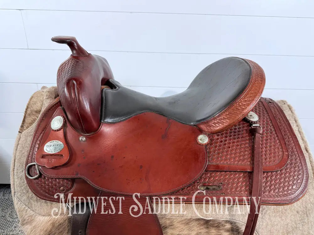 15” Tex Tan Flex Tree Western Trail Saddle 6” Gullet - Western Saddle