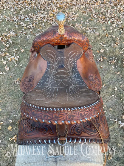 15” Tex Tan Hereford Brand Western Barrel Saddle - Fqhb