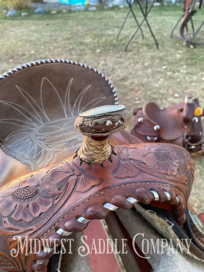 15” Tex Tan Hereford Brand Western Barrel Saddle - Fqhb