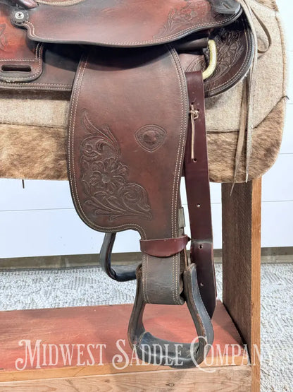 15” Tex Tan Hereford Brand Western Ranch Saddle - 6” Gullet 16” / 6” Western Saddle