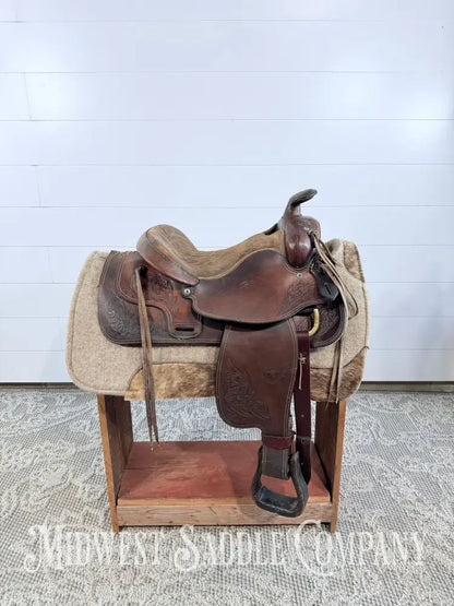 15” Tex Tan Hereford Brand Western Ranch Saddle - 6” Gullet 16” / 6” Western Saddle