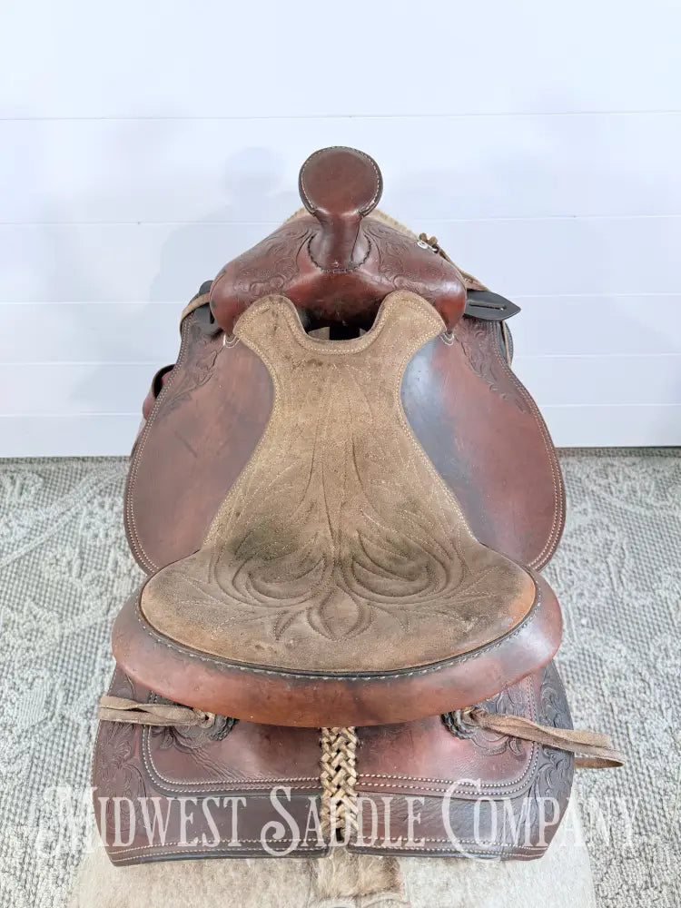 15” Tex Tan Hereford Brand Western Ranch Saddle - 6” Gullet 16” / 6” Western Saddle