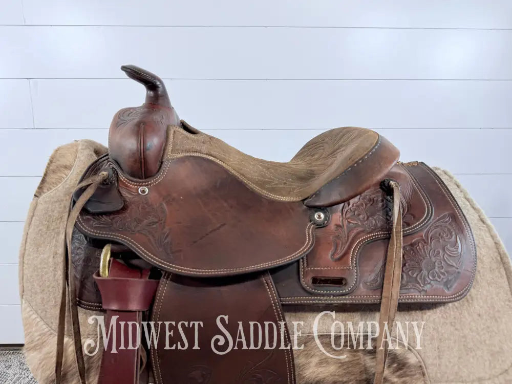 15” Tex Tan Hereford Brand Western Ranch Saddle - 6” Gullet 16” / 6” Western Saddle