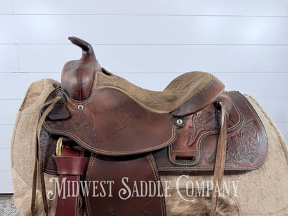 15” Tex Tan Hereford Brand Western Ranch Saddle - 6” Gullet 16” / 6” Western Saddle