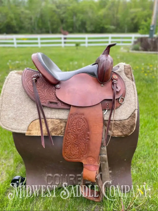 15’ Tex Tan Hereford Brand Western Trail Saddle