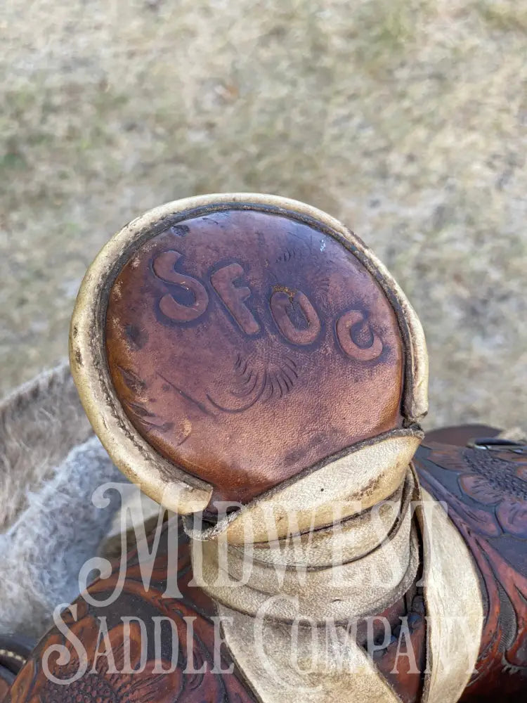 15’ Vintage Circle Y Western Roping Saddle - Fully Tooled!