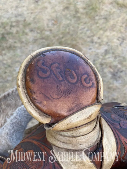 15’ Vintage Circle Y Western Roping Saddle - Fully Tooled!