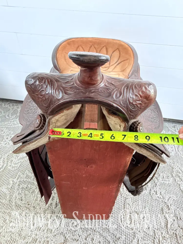 15” Vintage Simco 3100 Western Trail Saddle 6.5” Gullet