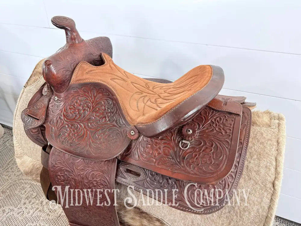 15” Vintage Simco 3100 Western Trail Saddle 6.5” Gullet