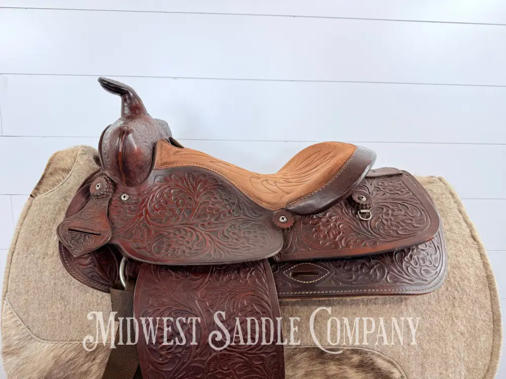 15” Vintage Simco 3100 Western Trail Saddle 6.5” Gullet
