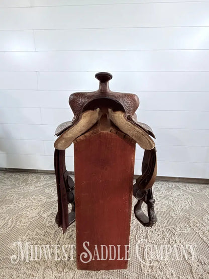 15” Vintage Simco 3100 Western Trail Saddle 6.5” Gullet