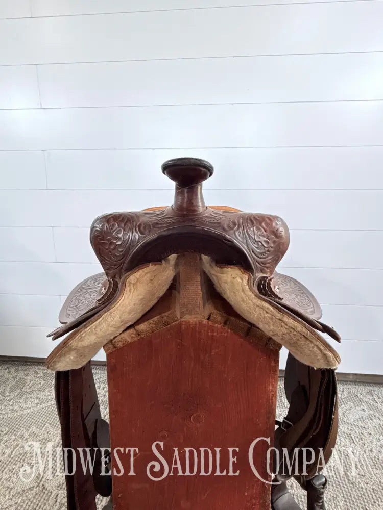 15” Vintage Simco 3100 Western Trail Saddle 6.5” Gullet