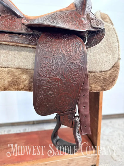15” Vintage Simco 3100 Western Trail Saddle 6.5” Gullet
