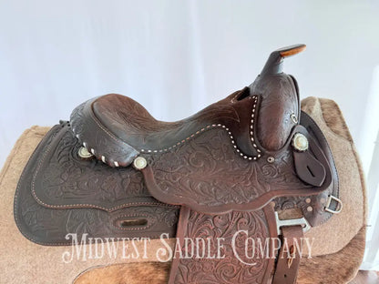 15” Made for Standard - Yoakum TX Western Equitation Saddle Fully Tooled Western Saddle