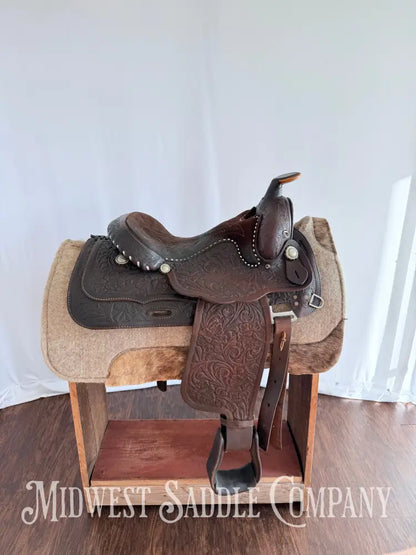 15” Made for Standard - Yoakum TX Western Equitation Saddle Fully Tooled Western Saddle