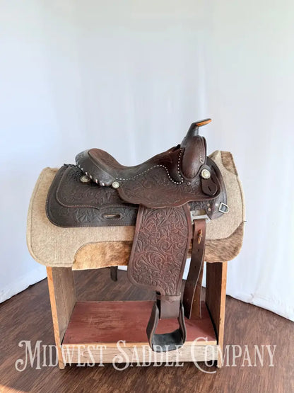 15” Made for Standard - Yoakum TX Western Equitation Saddle Fully Tooled Western Saddle