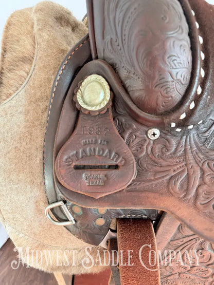 15” Made for Standard - Yoakum TX Western Equitation Saddle Fully Tooled Western Saddle