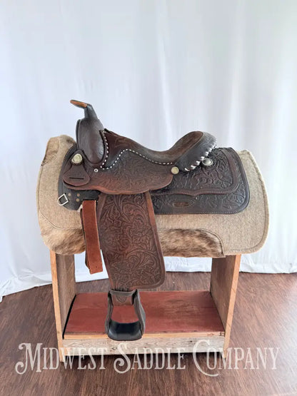 15” Made for Standard - Yoakum TX Western Equitation Saddle Fully Tooled Western Saddle