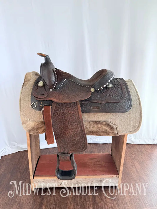 15” Made for Standard - Yoakum TX Western Equitation Saddle Fully Tooled Western Saddle