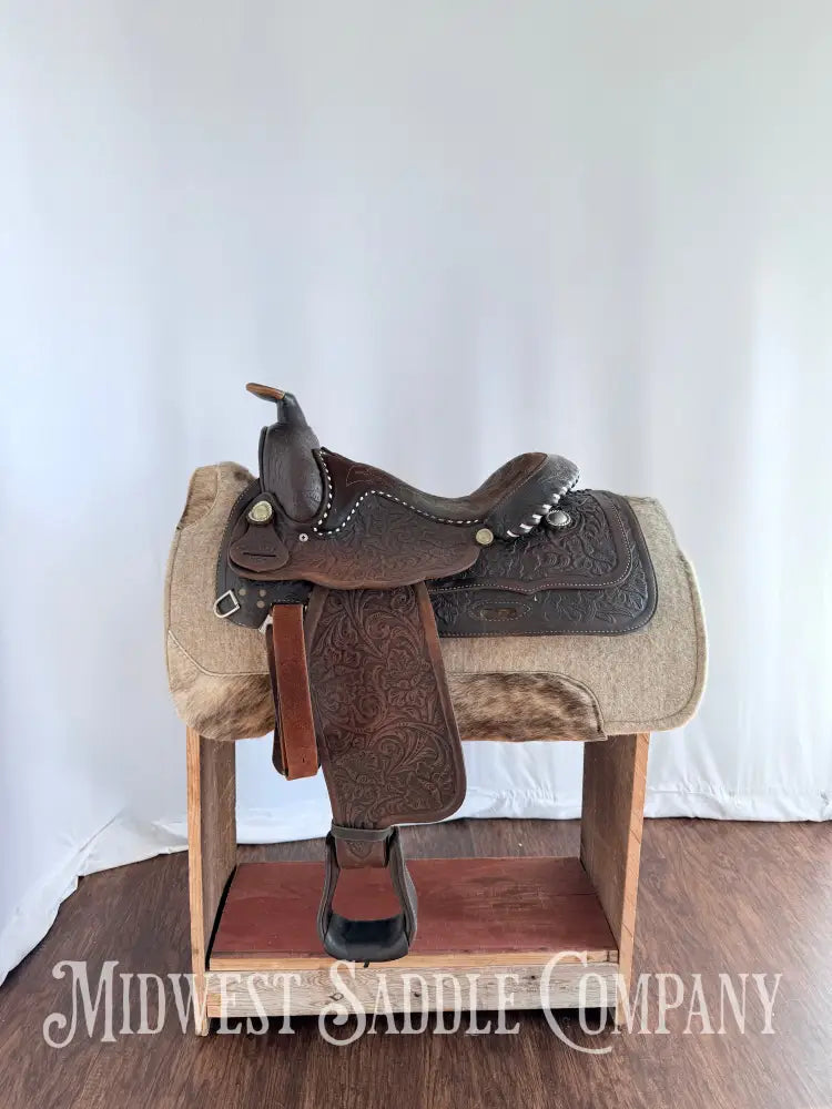 15” Made for Standard - Yoakum TX Western Equitation Saddle Fully Tooled Western Saddle