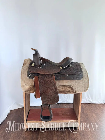 15” Made for Standard - Yoakum TX Western Equitation Saddle Fully Tooled Western Saddle