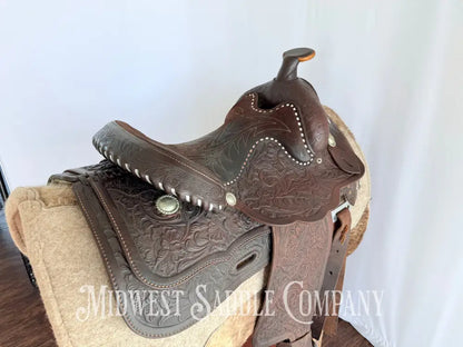 15” Made for Standard - Yoakum TX Western Equitation Saddle Fully Tooled Western Saddle