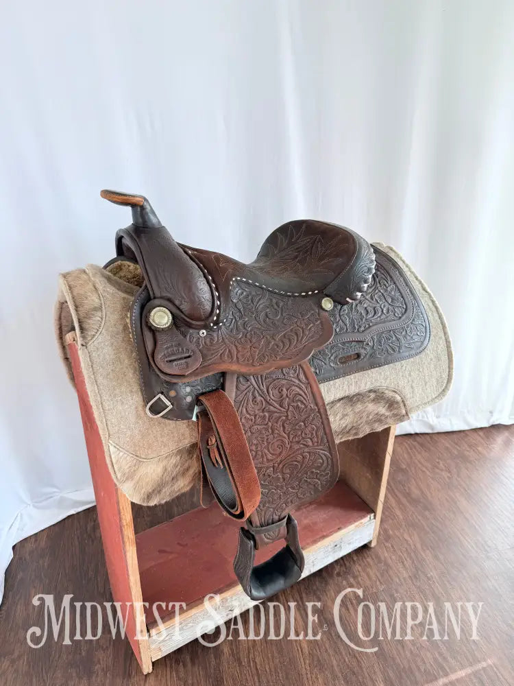 15” Made for Standard - Yoakum TX Western Equitation Saddle Fully Tooled Western Saddle