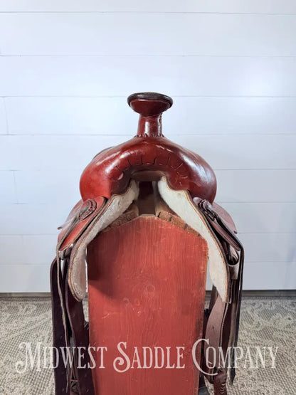 15” Western Leather All Around Trail Saddle 6” Gullet - Western Saddle