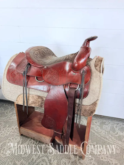15” Western Leather All Around Trail Saddle 6” Gullet - Western Saddle
