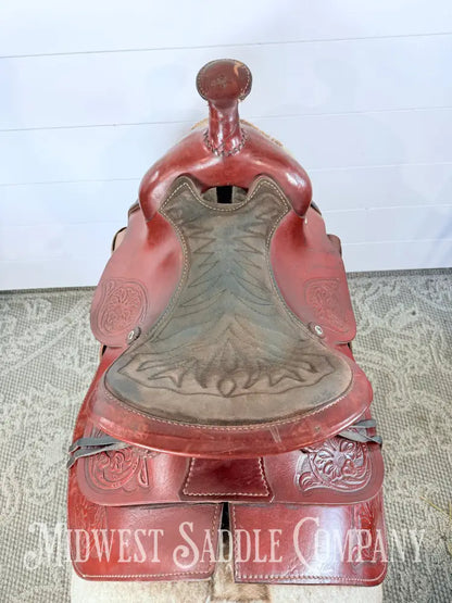 15” Western Leather All Around Trail Saddle 6” Gullet - Western Saddle