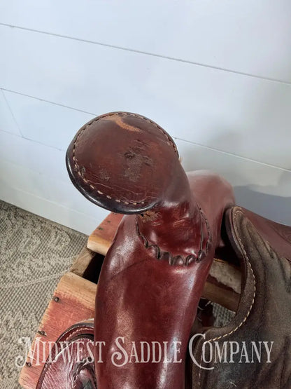 15” Western Leather All Around Trail Saddle 6” Gullet - Western Saddle