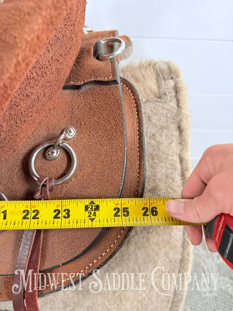 16.5” Circle Y Tucker Beartrap Western Trail Saddle Roughout Regular Tree - Western Saddle
