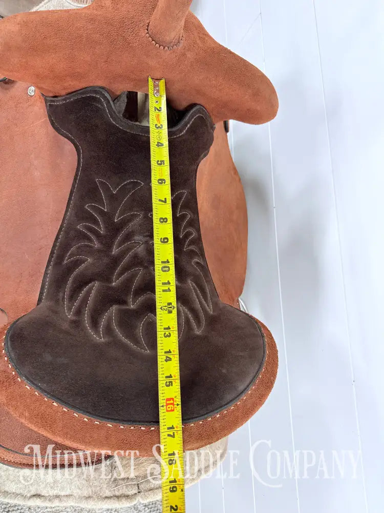16.5” Circle Y Tucker Beartrap Western Trail Saddle Roughout Regular Tree - Western Saddle