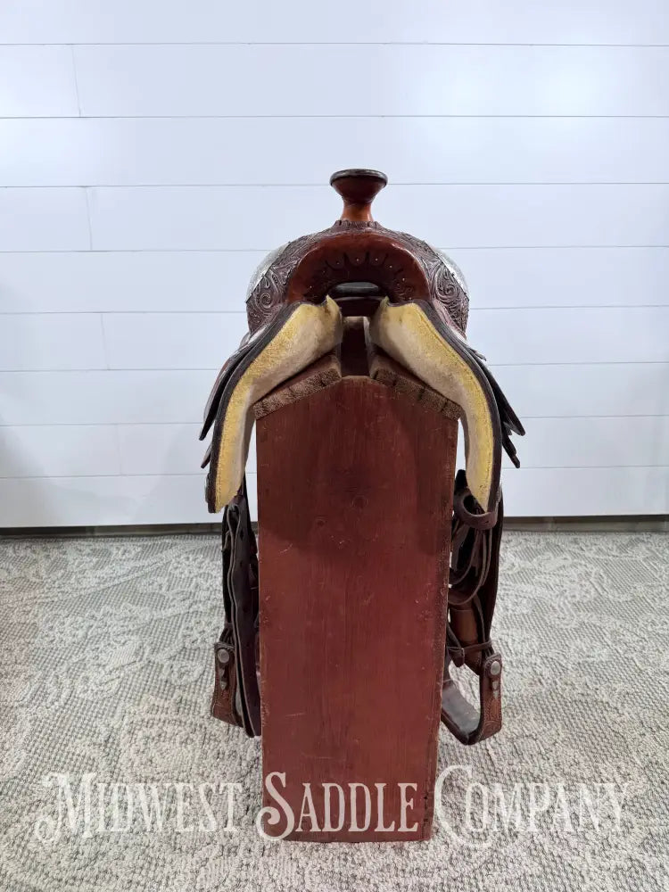 16.5” Circle Y Western Pleasure Silver Show Saddle 6.5” Gullet - Western Saddle