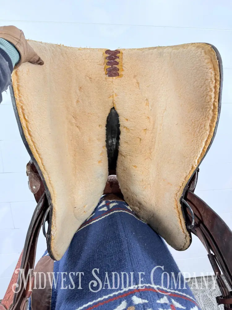 16.5” J. Black Maker Custom Western Pleasure Show Saddle Hand Tooled - FQHB