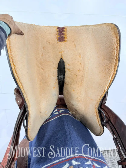 16.5” J. Black Maker Custom Western Pleasure Show Saddle Hand Tooled - FQHB