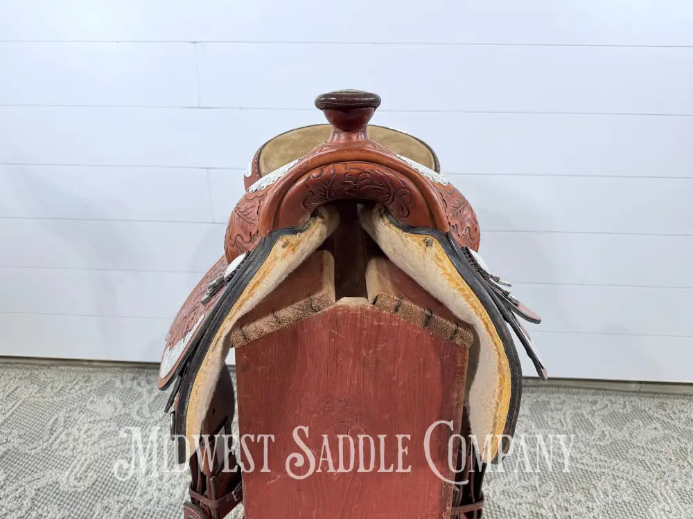 16.5” J. Black Maker Custom Western Pleasure Show Saddle Hand Tooled - FQHB