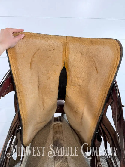 16’’ American Saddlery Western Roping Saddle 6.75’’ Gullet - 16’’ / 6.75’’ - Western Saddle