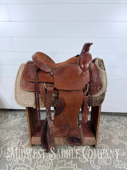 16’’ American Saddlery Western Roping Saddle 6.75’’ Gullet - 16’’ / 6.75’’ - Western Saddle