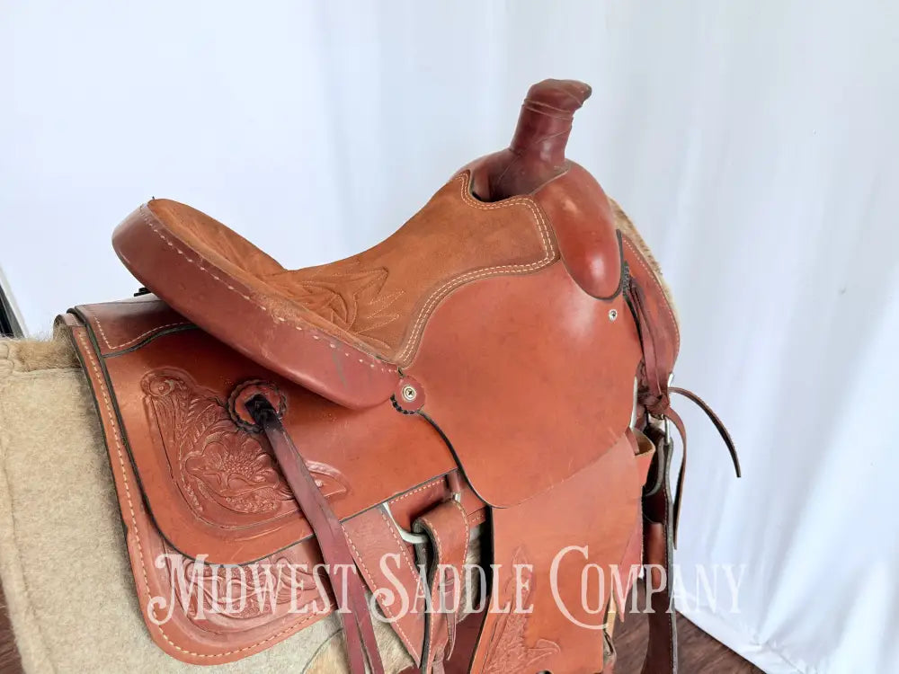 16” American Saddlery Western Roping Saddle Made in USA Western Saddle