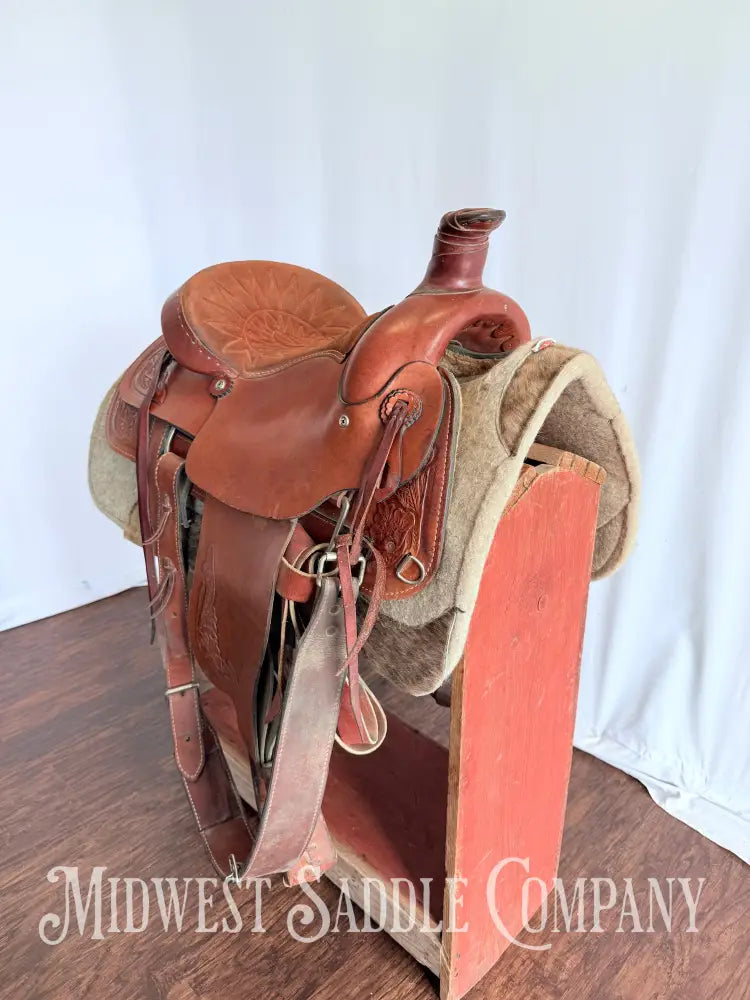 16” American Saddlery Western Roping Saddle Made in USA Western Saddle