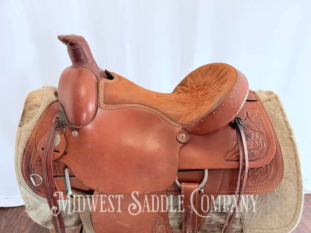 16” American Saddlery Western Roping Saddle Made in USA Western Saddle